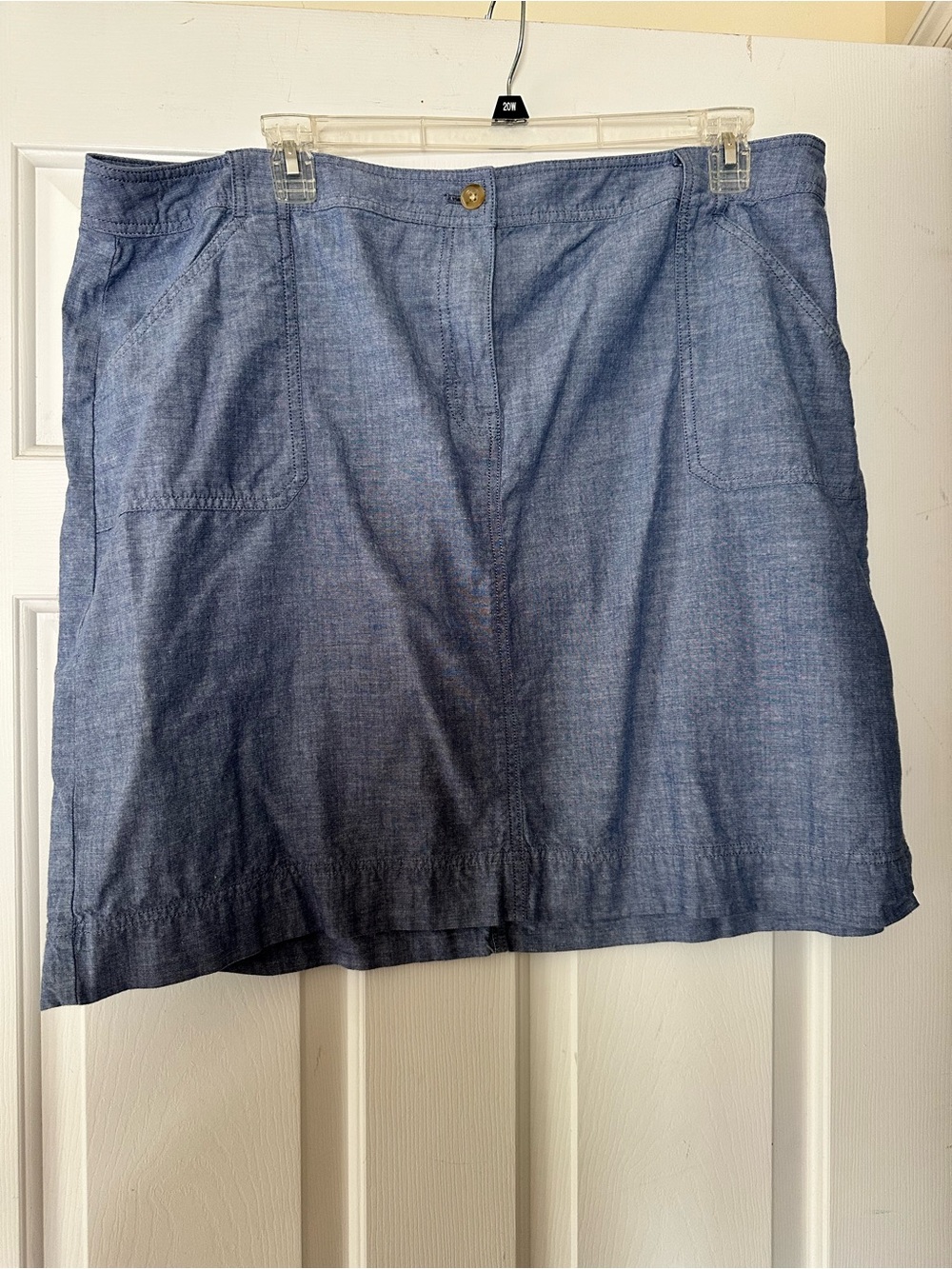 Talbots Chambray Pocket Skirt